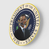 Präsident Barack Obama Wall Clock Große Wanduhr (Winkel)