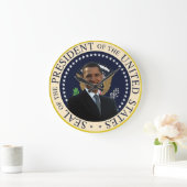 Präsident Barack Obama Wall Clock Große Wanduhr (Zuhause)