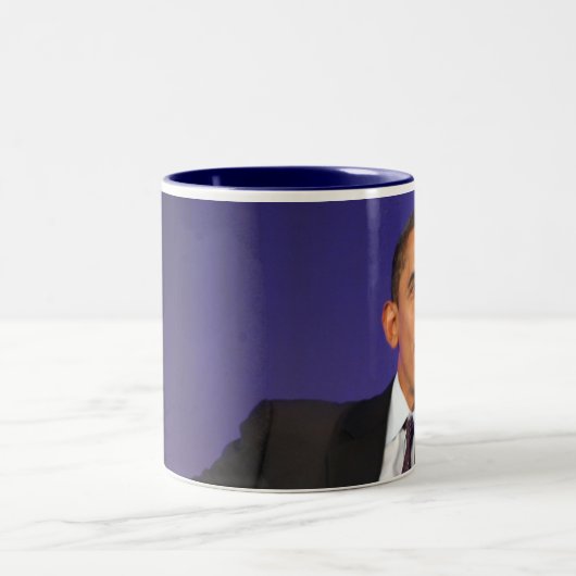 Präsident Barack Obama Zweifarbige Tasse (Mittel)