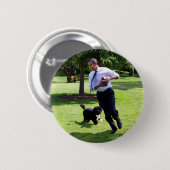 Präsident Barack und Bo Obama Button (Vorne & Hinten)