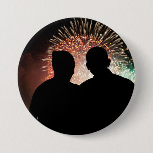Präsident Barack und Michele Obama Button