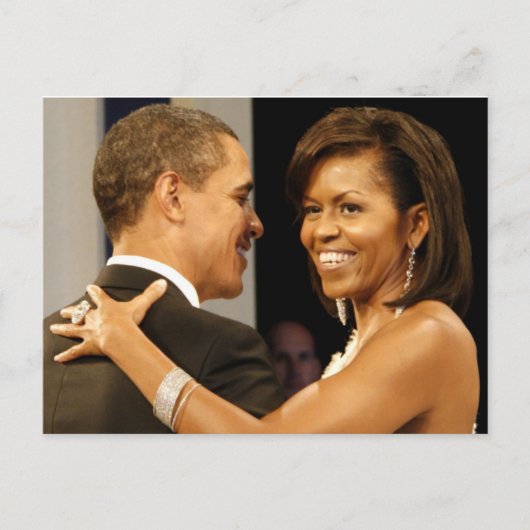 Präsident Barack und Michele Obama Postkarte (Vorderseite)
