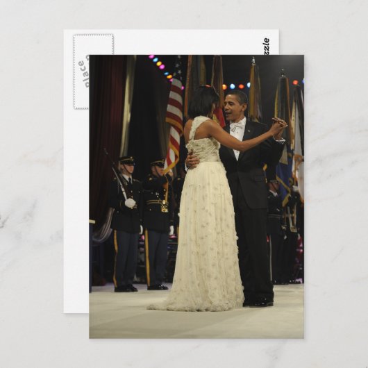 Präsident Barack und Michele Obama Postkarte (Vorne/Hinten)