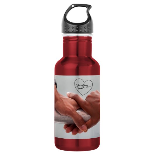 Präsident Barack und Michele Obamas Hände Trinkflasche (Vorderseite)