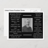 Präsident Benjamin Harrison Postkarte (Vorne/Hinten)