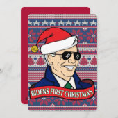 Präsident Bidens First Xmas Funny Flat Weihnachten (Vorne/Hinten)