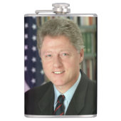 Präsident Bill Clinton Foto Flachmann (Vorderseite)