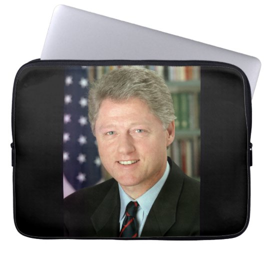 Präsident Bill Clinton Foto Laptopschutzhülle (Vorderseite)