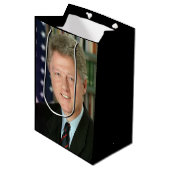 Präsident Bill Clinton Foto Mittlere Geschenktüte (Vorderseite Schrägansicht)
