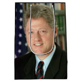 Präsident Bill Clinton Foto Mittlere Geschenktüte (Rückseite)