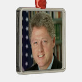 Präsident Bill Clinton Foto Ornament Aus Metall (Rechts)