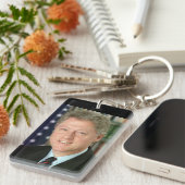 Präsident Bill Clinton Foto Schlüsselanhänger (Vorderseite rechts)
