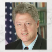 Präsident Bill Clinton Foto Weinetikett (Einzelnes Label)