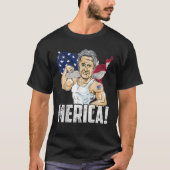 Präsident Bill Clinton Merica am 4. Juli Funny Pa T-Shirt (Vorderseite)