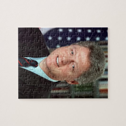 Präsident Bill Clinton Offiziell Portrait 8 x 10 Puzzle (Horizontal)