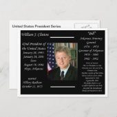 Präsident Bill Clinton Postkarte (Vorne/Hinten)