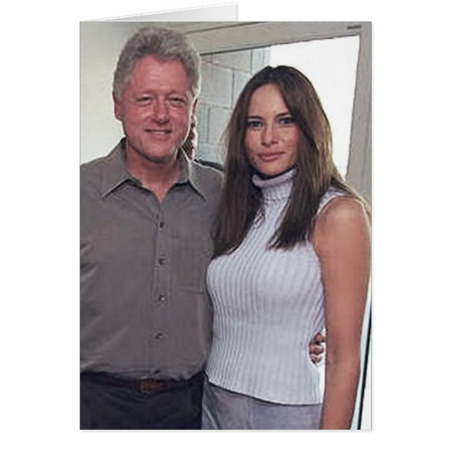 Präsident Bill Clinton u. Melania-Trumpf (Vorne)