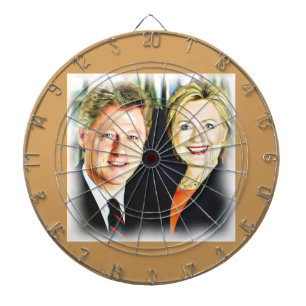 Präsident Bill Clinton und Präsidentin Hillary Cli Dartscheibe