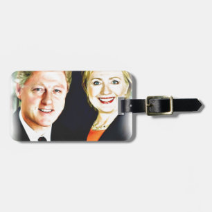 Präsident Bill Clinton und Präsidentin Hillary Cli Gepäckanhänger