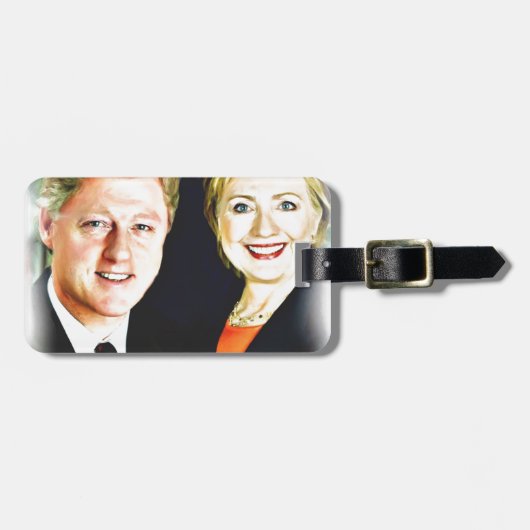Präsident Bill Clinton und Präsidentin Hillary Cli Gepäckanhänger (Vorderseite horizontal)