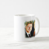 Präsident Bill Clinton und Präsidentin Hillary Cli Kaffeetasse (VorderseiteRechts)