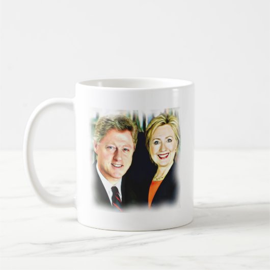 Präsident Bill Clinton und Präsidentin Hillary Cli Kaffeetasse (Links)