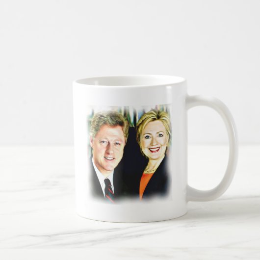 Präsident Bill Clinton und Präsidentin Hillary Cli Kaffeetasse (Rechts)