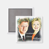 Präsident Bill Clinton und Präsidentin Hillary Cli Magnet (Vorderseite/Rückseite)