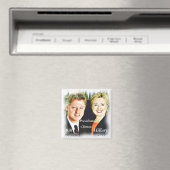 Präsident Bill Clinton und Präsidentin Hillary Cli Magnet (In Situ (Geschirrspüler))