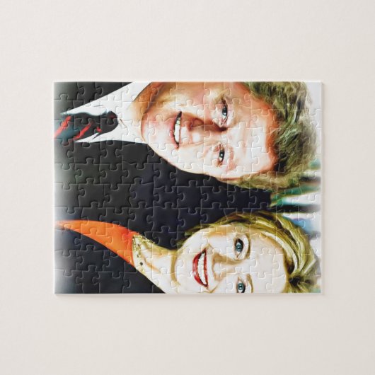 Präsident Bill Clinton und Präsidentin Hillary Cli Puzzle (Horizontal)