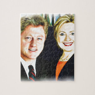 Präsident Bill Clinton und Präsidentin Hillary Cli Puzzle