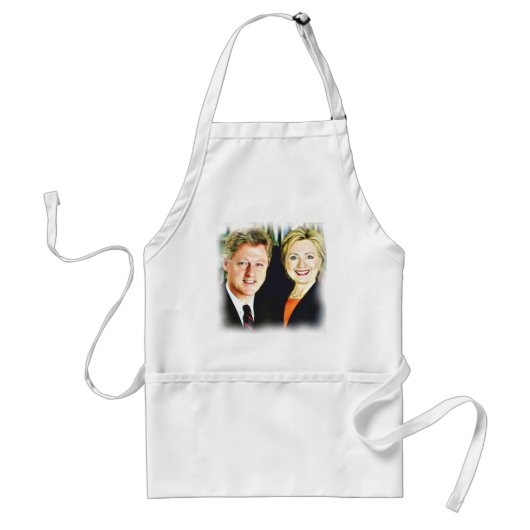 Präsident Bill Clinton und Präsidentin Hillary Cli Schürze (Vorne)