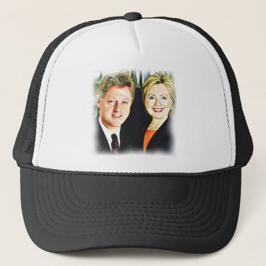 Präsident Bill Clinton und Präsidentin Hillary Cli Truckerkappe (Vorderseite)