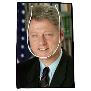 Präsident Bill Clinton Weißes Haus Foto Mittlere Geschenktüte