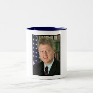 Präsident Bill Clinton Weißes Haus Foto Zweifarbige Tasse