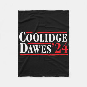 Präsident Calvin Coolidge 1924 - Retro 4. Juli Fleecedecke