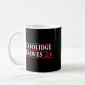Präsident Calvin Coolidge 1924 - Retro 4. Juli Kaffeetasse (Links)