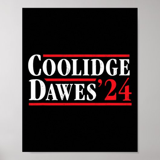 Präsident Calvin Coolidge 1924 - Retro 4. Juli Poster (Vorne)