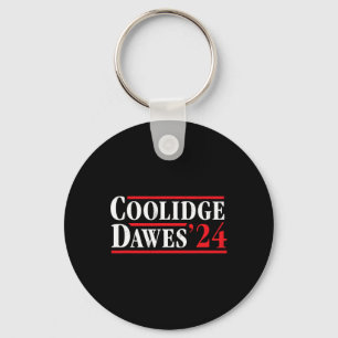 Präsident Calvin Coolidge 1924 - Retro 4. Juli Schlüsselanhänger