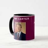 Präsident Carter Portrait u. Tatsachen-Tasse Tasse (Vorderseite Links)