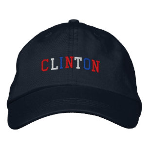 Präsident Clinton 2020 Red White Blue Patriotic Bestickte Kappe