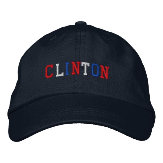 Präsident Clinton 2020 Red White Blue Patriotic Bestickte Kappe (Vorderseite)