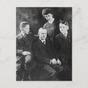 Präsident Coolidge und Familie Postkarte