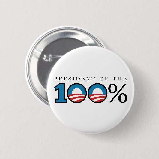 Präsident der 100 Prozent Button (Vorne & Hinten)