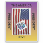 PRÄSIDENT DER AMERIKA AUFKLEBER (Vorderseite)
