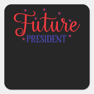 Präsident der amerikanischen Zukunft Quadratischer Aufkleber