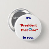 Präsident der einer button (Vorne & Hinten)