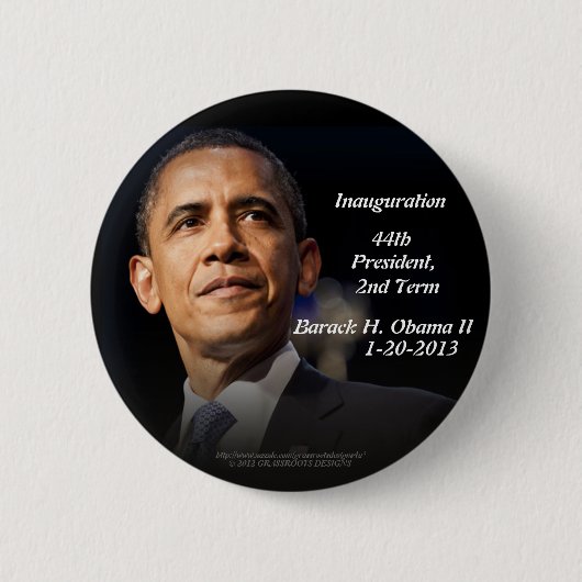Präsident der Einweihungs-44., 2. Ausdruck Barack Button (Vorderseite)