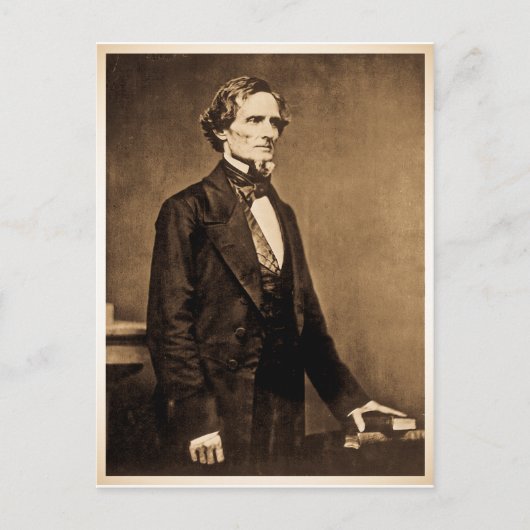 Präsident der Konföderation Jefferson Davis Postkarte (Vorderseite)