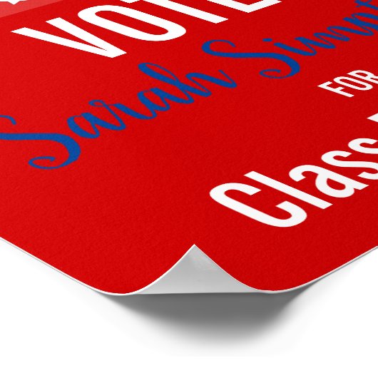 Präsident der Poster-Klasse, Studentenrat Poster (Ecke)